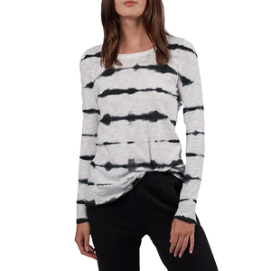 T-shirt OEM formel à manches longues, 100% coton, pour femmes - Product Image 1