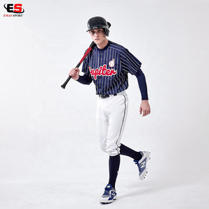 Vêtements de sport haut de gamme nouveau Design maillot de Baseball à rayures et ensemble de pantalons respirant haute qualité Sublimation broderie imprimé techniques - Product Image 4