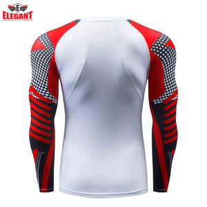 Compression Rash Guard Service Hommes Plaine Longue Respirante Qualité Personnalisée Compression Caractéristique Nouveau Design MMA Produit Rush Guard - Product Image 3