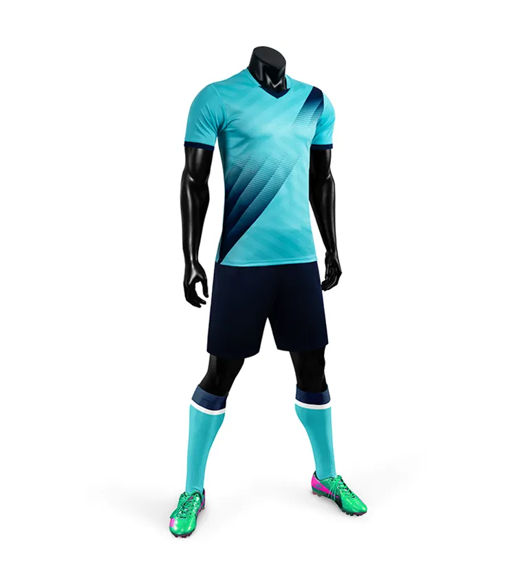 100% Polyester Sport bekleidung Outdoor Fußball Sport Herren tragen Trikot Set mit guter Qualität Sublimation Design Fußball uniform