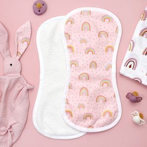 Bavoirs pour bébé ultra doux personnalisés 100% coton biologique tissu pour burp alimentation unisexe nouveau-né logo personnalisé - Product Image 1