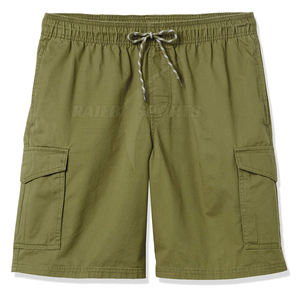 กางเกงขาสั้นลำลองผ้าฝ้าย100% สำหรับผู้ชายปรับแต่งได้ชุดกันยับสำหรับวิ่งชายหาดยิมผ้าใบเทอร์รี่ย้อมสีล้วนเป็นมิตรกับสิ่งแวดล้อม - Product Image 6