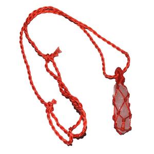 Colgantes envueltos en alambre de cordón de cuarzo rosa artesanal de piedra semipreciosa - Product Image 1