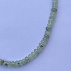 Collier en pierre de préhnite verte naturelle, rondelles lisses, perles de pierres précieuses, bijoux tendance, dernier produit de créateur, 6mm, 8mm, 10mm, 12mm - Product Image 2
