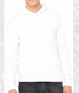 Sweat à capuche en éponge polaire de couleur bleu royal Bella + pull en trois tissus pull à capuche léger 3939 - Product Image 4