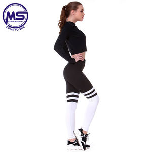 High Quality Custom Women's Gym Fitness Sports <b>Leggings</b> with Logo at Waist Wholesale Sports Wear - Product Image 4