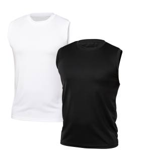 OEM Logo personnalisé Vêtements de sport d'été Débardeurs de sport en maille Chemise sans manches de musculation pour hommes 100% coton respirant rapide - Product Image 3