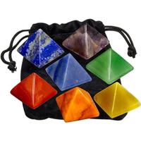 Ensemble de pyramide en pierres précieuses chakras, 7 7 chakras, kit de guérison, livret gratuite, thérapie cristal internationale, équilibre Chakra Reiki