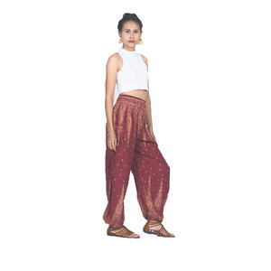 Napat Clothing Peacock Feather Dream 15 <b>women</b> harem pants in <b>Red</b> PP0004 020015 01 ready to ship - Product Image 2