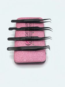 Haute Qualité En Acier Inoxydable 90 Degrés Noir Plasma Incurvé Extension De Cils Pince À Épiler 45 Degrés Diamant Grip Beauté Outil - Product Image 2