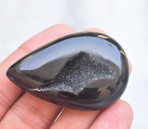 Colgante de ágata negra para mujer, lote de colgante de joyería con piedras naturales pulidas, para regalo de marido - Product Image 2