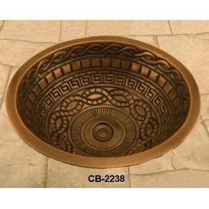 นักออกแบบแกะสลักอ่างล้างจานห้องน้ําทองแดงใต้ท้อง - Product Image 1