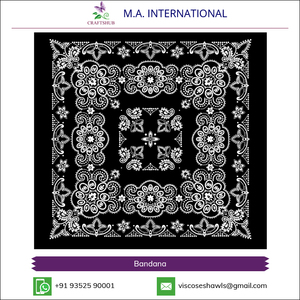 Bandana en coton orange avec motif Paisley et étoiles, style traditionnel pour adultes, utilisable toute l'année - Product Image 6