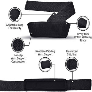 Sangles de levage professionnelles, sangles avec Design Logo, musculation, Fitness, exercices, offre spéciale - Product Image 3