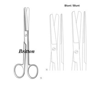 Tijeras Quirúrgicas Manuales BRITTON de Alta Calidad, 10.5 CM, Acero Inoxidable Alemán, Certificación CE, Corte Preciso, con Logotipo Personalizado - Product Image 1