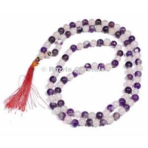 2019 de cuarzo rosa y amatista japonés Mala - Product Image 2