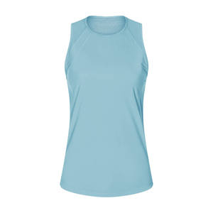 Tops cortos de algodón para mujer, chaleco sin mangas con cuello redondo, camisetas sin mangas acanaladas de punto de verano para mujer - Product Image 1