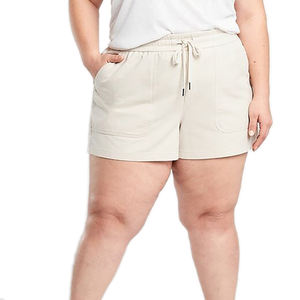 Pantalones Cortos Deportivos de Verano, Cintura Alta, Talla Grande, Elásticos, Tejidos, Transpirables, de Algodón, de Alta Elasticidad - Product Image 1