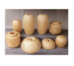 Hand-Woven Lamp <b>Shade</b> Natural Creative <b>Bamboo</b> Hanging Chandelier Lighting Brown <b>Bamboo</b> Pendant <b>Light</b> 99 Gold - Product Image 1