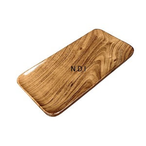 Bandeja de madera con acabado pulido Natural, bandeja para servir alimentos, té, café, desayuno, platos para servir - Product Image 1