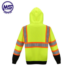 Sudadera DE SEGURIDAD reflectante de seguridad para invierno, Sudadera con capucha de alta visibilidad, 100% de lana, servicio OEM personalizado, sólido, venta al por mayor, PK - Product Image 5