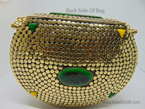 Party Sling Clutch Mosaic Bag Stone Clutch Ethnic Metal Vintage Handmade - Product Image 5