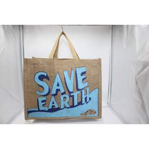 Meilleur sac de jute écologique imprimé personnalisé de qualité supérieure avec poignée en coton doux imperméable de l'Inde pour le shopping - Product Image 4