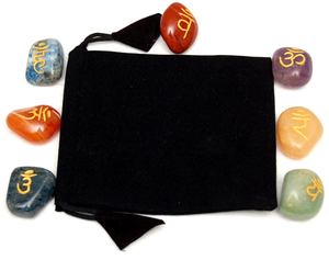 Wholesaler of <b>Chakra</b> Sanskrit Tumbled <b>Set</b> : <b>Chakra</b> Sanskrit Tumbled <b>Set</b> for Sale - Product Image 1