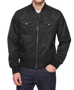 Blouson bombardier en Satin noir, de grande qualité, matelassé, pour hommes, nouveauté - Product Image 2
