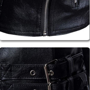 Veste de moto en cuir véritable matelassée pour homme pour l'hiver, élégante et durable, en cuir de vache - Product Image 5