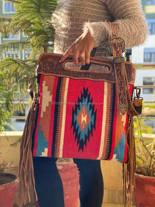 Nuevo bolso occidental hecho a mano con flecos, manta Azteca para SILLÍN, bolsos con tirantes, bolsos bohemios con estilo Vintage de gran venta para mujer - Product Image 2