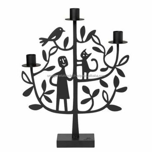 Centre de table décoratif en forme de chat dans un arbre, porte-bougie pour la décoration intérieure, vente en gros, exportateur - Product Image 1