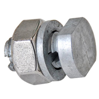 Cable de Polietileno para Cercas Eléctricas de hasta 2.7mm con Tornillo M8, Arandela y Tuercas, Conector de Cable con Abrazadera de Perno Dividido
