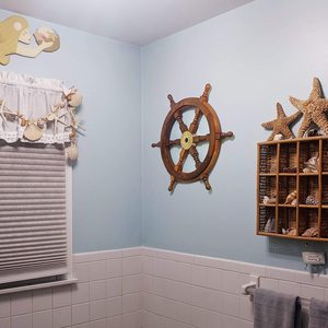 Madera 16 "Vintage barco volante latón cubo madera decoración náutica pirata CHWS2012 por Calvin artesanía - Product Image 3