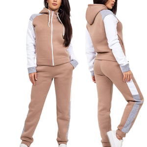 Vêtements de sport pour femme, tendance et décontractés, avec fermeture éclair, cordon de serrage, couleur noire, avec grande poche, pour activités de plein air - Product Image 6