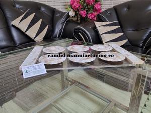 Posavasos de Diseño de Lujo con Bandeja de Acrílico y Madreperla con Platos Árabes - Product Image 3