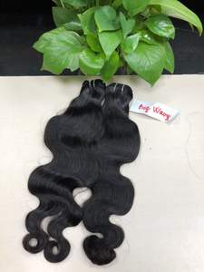 Mechones de doble máquina de trama, extensiones de cabello humano Remy virgen ondulado grande a precio al por mayor, alta calidad - Product Image 2