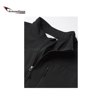 Chaqueta de trabajo de calidad para hombre al por mayor de OEM térmica a prueba de viento suave Shell cuello redondo XL Material polar largo Cálido impermeable para el invierno - Product Image 5