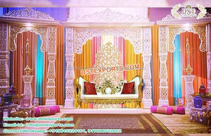 Indian Wedding Sangeet Stage Props Best Wedding <b>Mehndi</b> Setup <b>Decoration</b> Props Designer Wedding Stage <b>Decoration</b> for <b>Mehndi</b> Night - Product Image 6