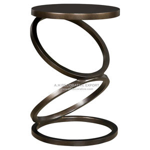 Mesa con acabado antiguo de aluminio y plata para decoración del hogar, diseño único, aspecto antiguo, elegante - Product Image 4