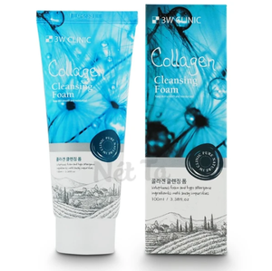 เกาหลีเครื่องสำอาง 3W CLINIC COLLAGEN CLEANSING FOAM น้ำยาทำความสะอาดผิวหน้าเครื่องสำอางค์รีมูฟเวอร์ ซีบัม พอร์ แคร์ แอนตี้ริงเคิล มอยเจอร์ไรเซอร์ 100 มล - Product Image 2