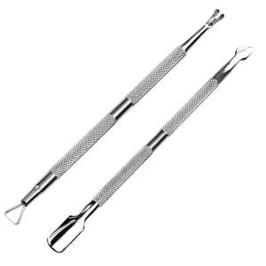 High Quality Sleek Silver Stainless Steel <b>Nail</b> Cuticle Pusher for Manicure and Pedicure <b>Nail</b> <b>Polish</b> <b>Removal</b> - Product Image 3