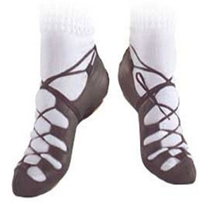 Comfortable Towel Cotton Lining Soft Black Leather Irish Jig <b>Shoes</b>. - Product Image 6