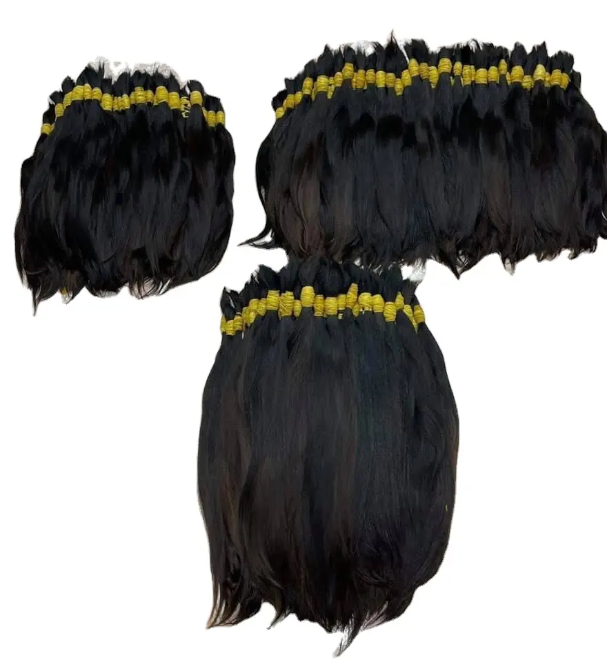 Good Quality Wholesale 100% Human Hair Extension Bulk/Weft Natural Black from Vietnam with Export Standard