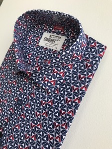Camisa de manga larga con patrón triangular para hombre, camisa con tejido duradero, nuevo diseño, venta al por mayor - Product Image 6