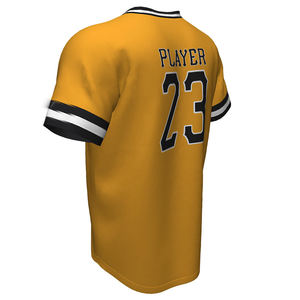 Qualité Respirant Jeunes Adultes Hommes Ras Du Cou Boutonné Personnalisé Sergé Sublimé Maillots De Baseball - Product Image 6
