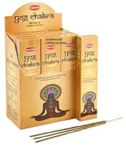 New 2024 Popular Hem Brand Yoga Chakra Natural Masala Hand Rolled Incense Sticks Wholesale From India