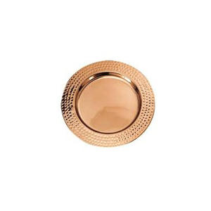 Grande plaque ronde en métal avec cristal, plateau chargeur de service de luxe pour table à manger décoration de mariage, 1 pièce - Product Image 4