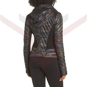 High Quality Down Coat Shiny Winter with Hood Long Warm Plus Size Printed Knitted Decorated with Pocket - Product Image 5