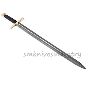 Épée en forme de cœur Lion de damas, 40 pouces, belle épée à Double bord en acier, prête à la chasse, housse fourreau, smk61 - Product Image 6